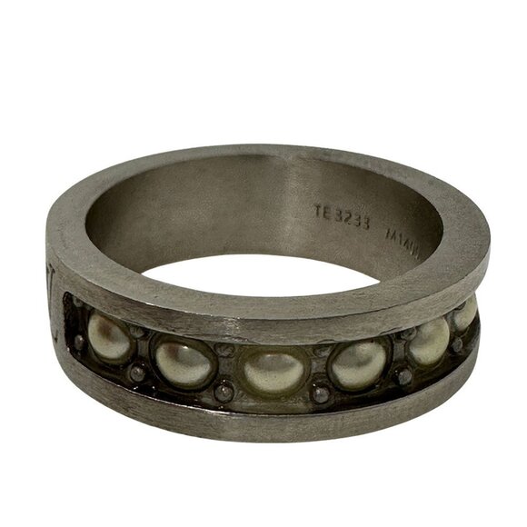 LOUIS VUITTON Gold Pearl Monogram Ring - Picture 3 of 7